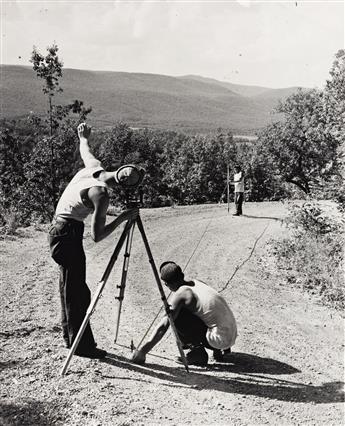 (NEW DEAL PROGRAMS: CCC BOYS) A group of 10 photographs depicting the Civilian Conservation Corps.